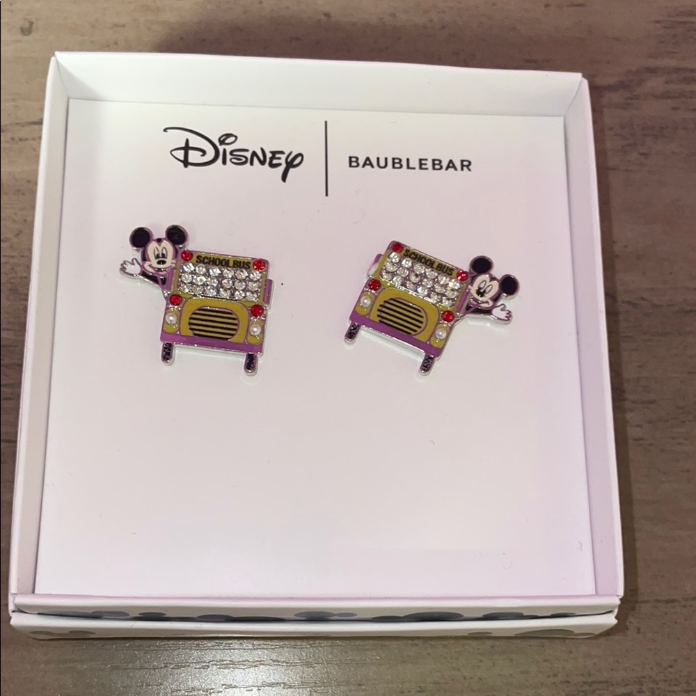 BaubleBar Mickey Mouse School Bus Pin